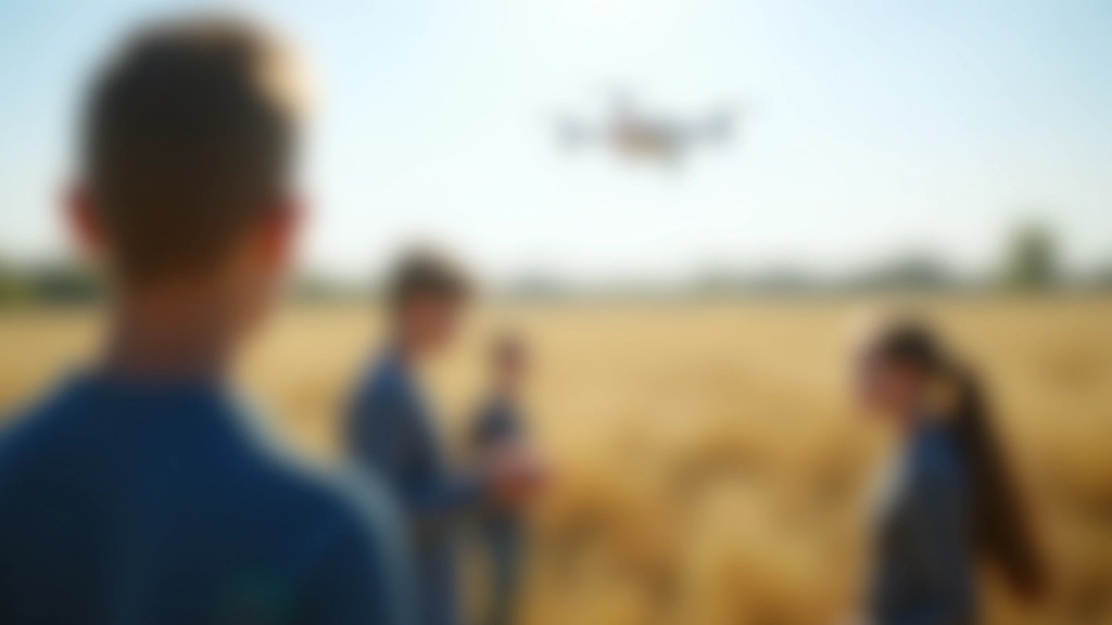 Droon liigutatakse väljak õhus, nutikaamera lennukiga, noored jälgivad ekraani