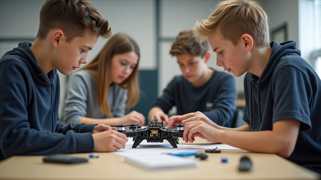Noorukesed monteerivad ja testivad prototüüp-drooni maker-ruumis